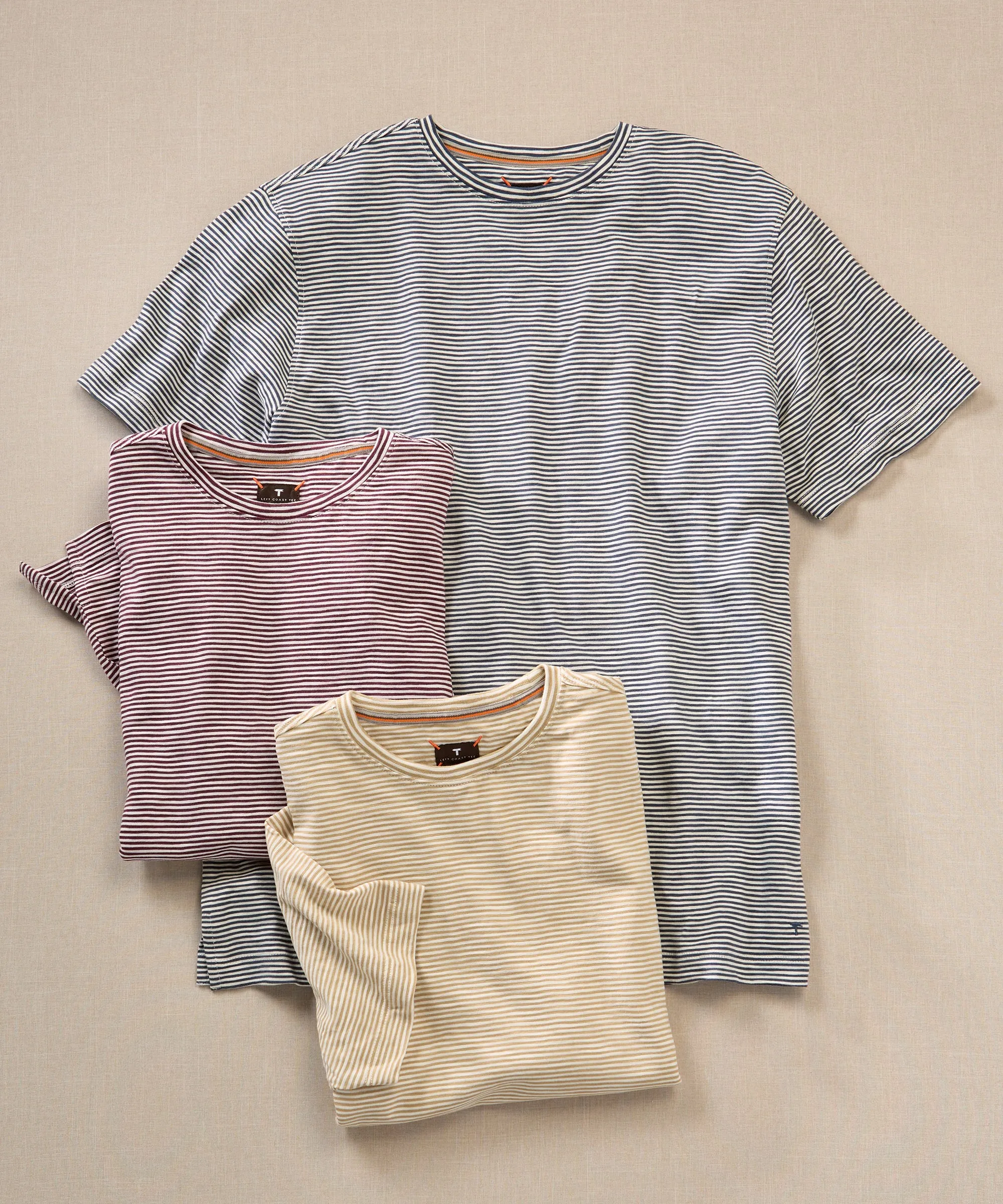 Left Coast Tee Seersucker Stripe Tee