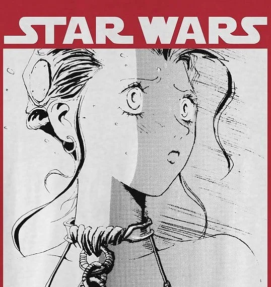 Leia Manga Men's Graphic T-Shirt Red Size Large