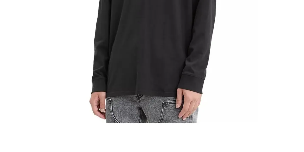 Levi's Men's Limited Collection Chenille Boxtab Long Sleeve T-Shirt Black Size Small