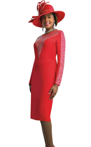 Lily And Taylor Dress 620-Red