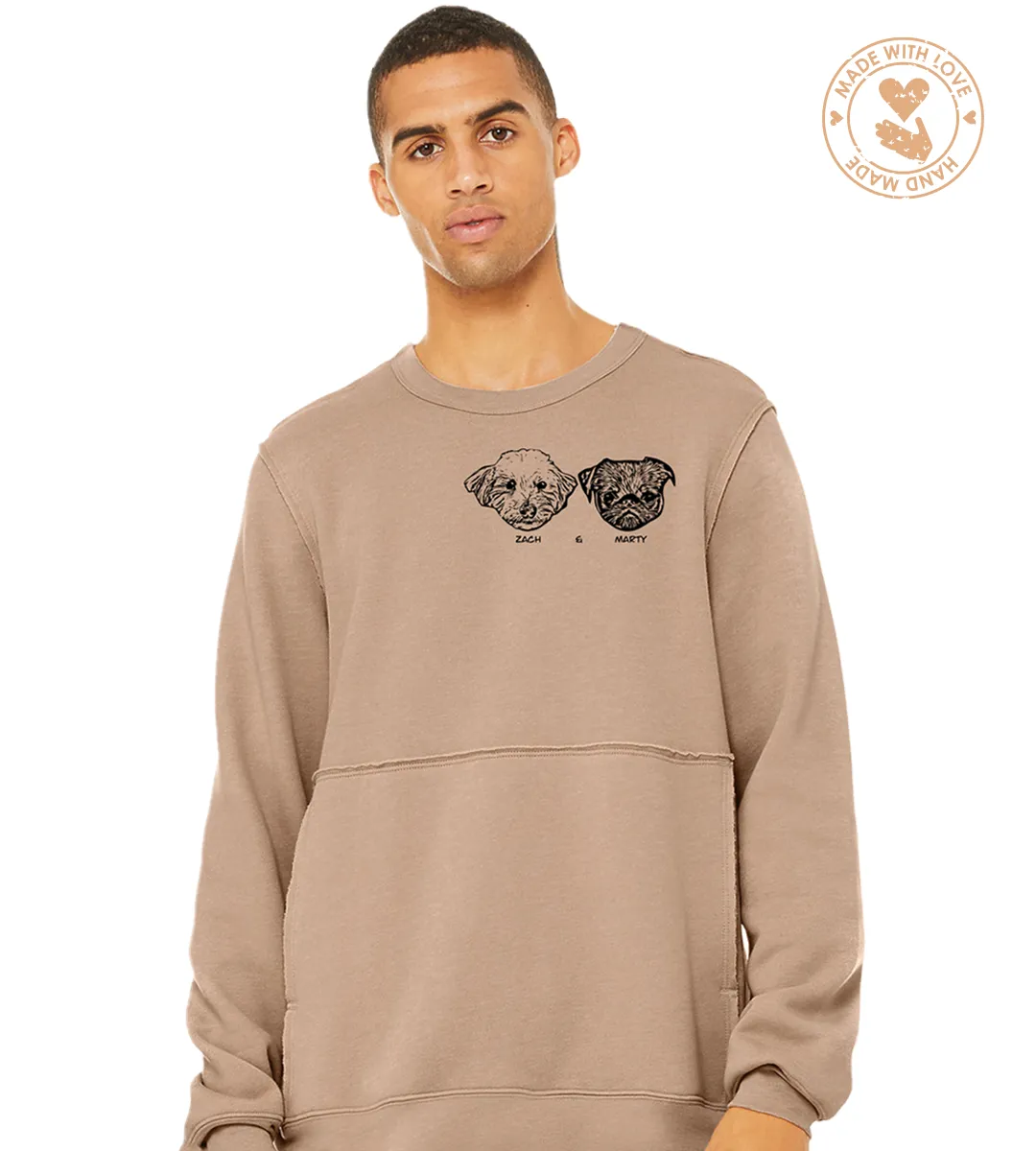 LIMITED EDITION Custom Pet Raw Seam Crewneck, Unisex