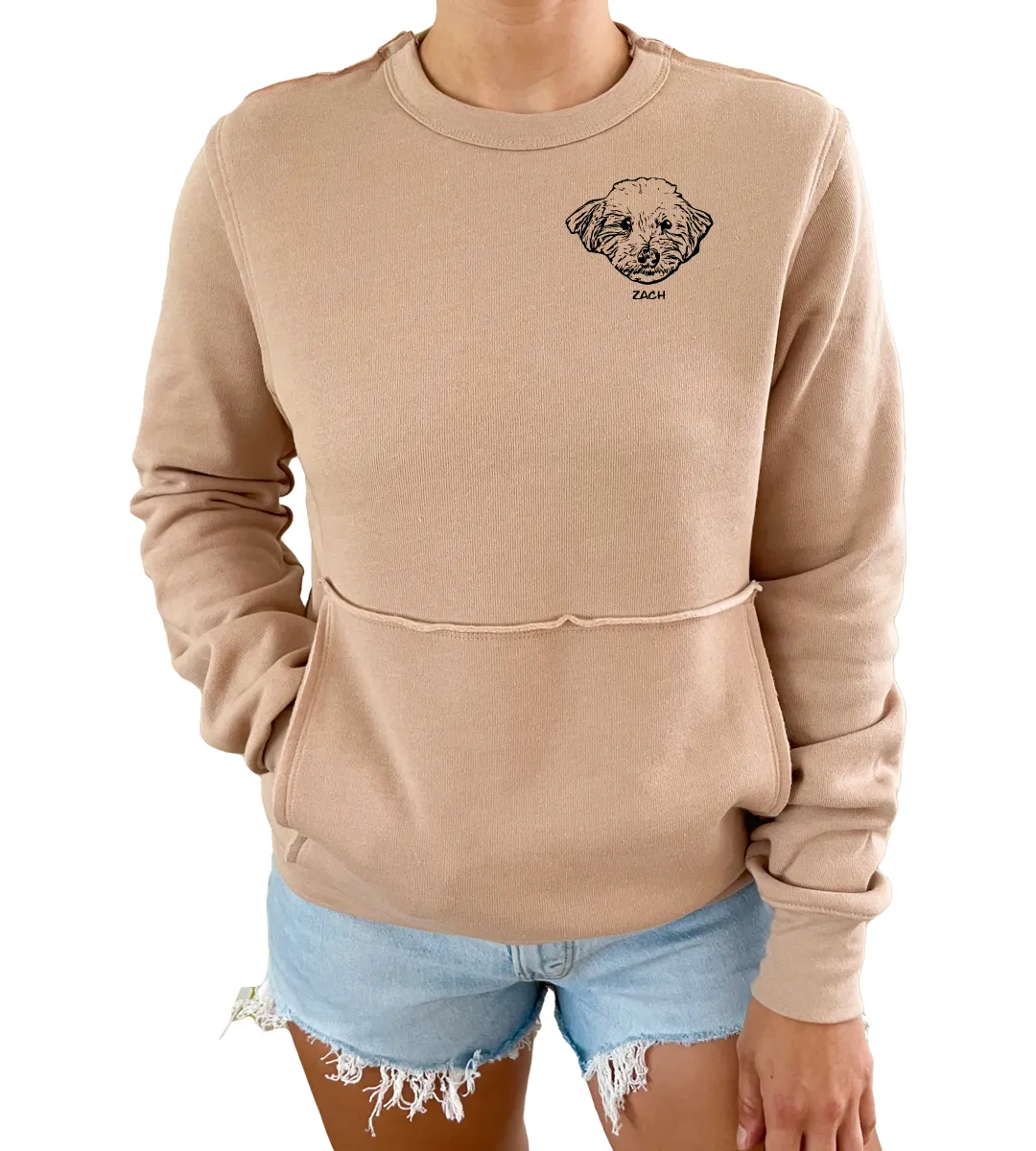 LIMITED EDITION Custom Pet Raw Seam Crewneck, Unisex