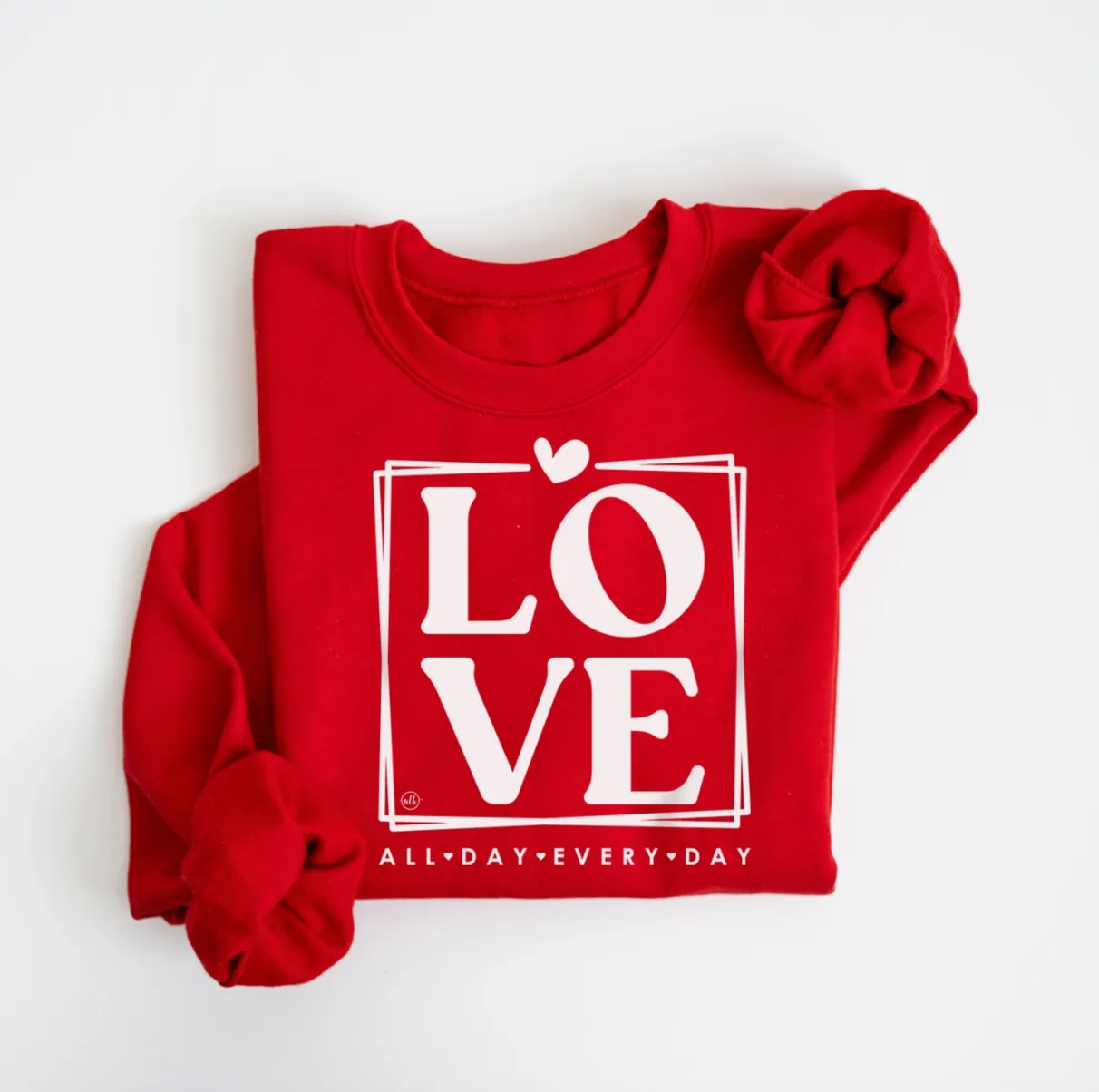 Love All Day Every Day Red Sweatshirt