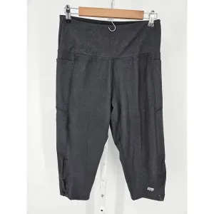 Marika Womens Sz L Cropped Compression Athletic Pants Black