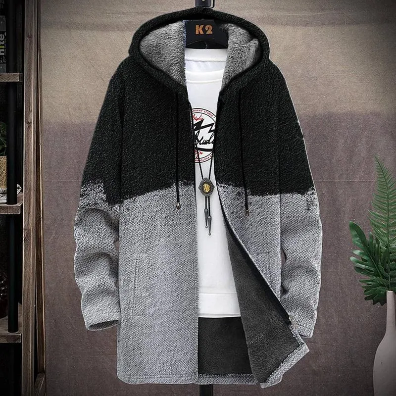 MEN'S PRINTED HOODED FLEECE JACKET 52248699YM