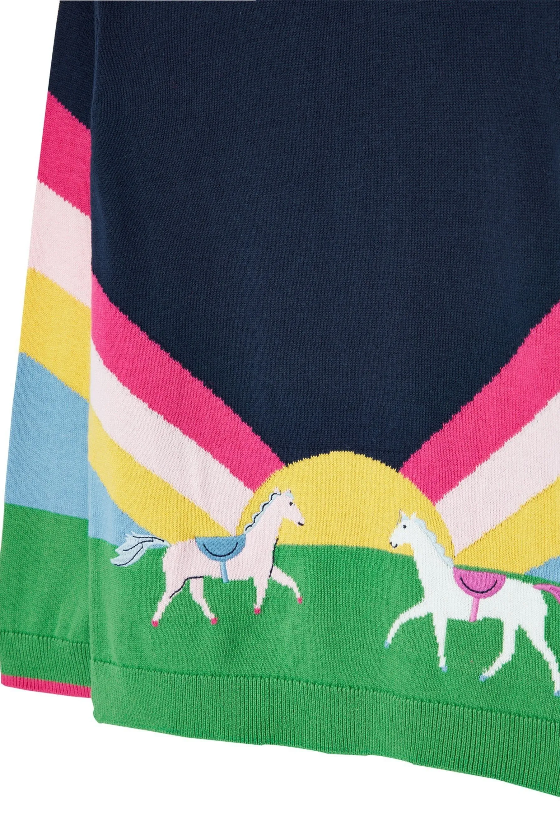 Miranda Crewneck Sweater - Rainbow Horse  | Joules