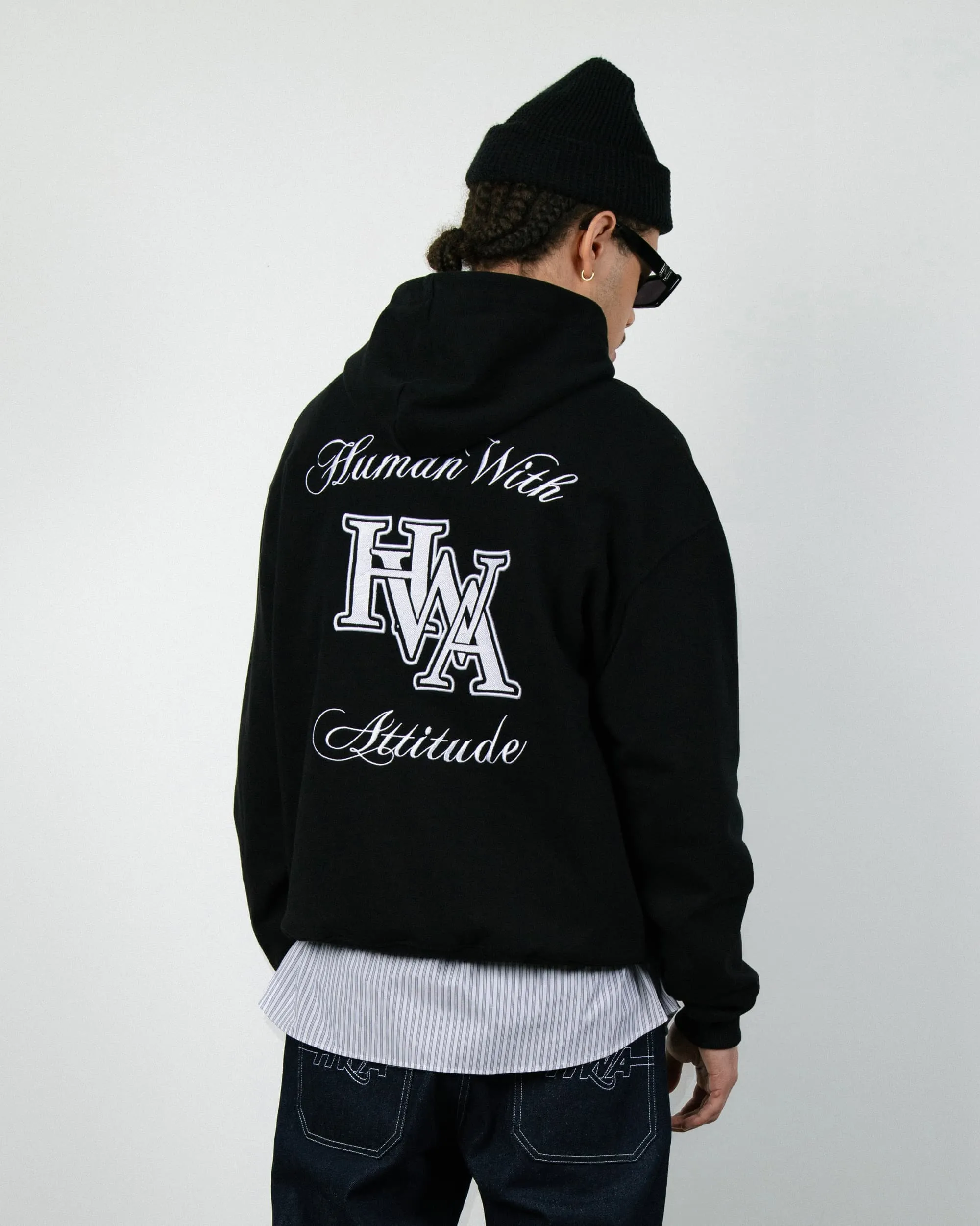 Monogram Hoodie Brodé - Black