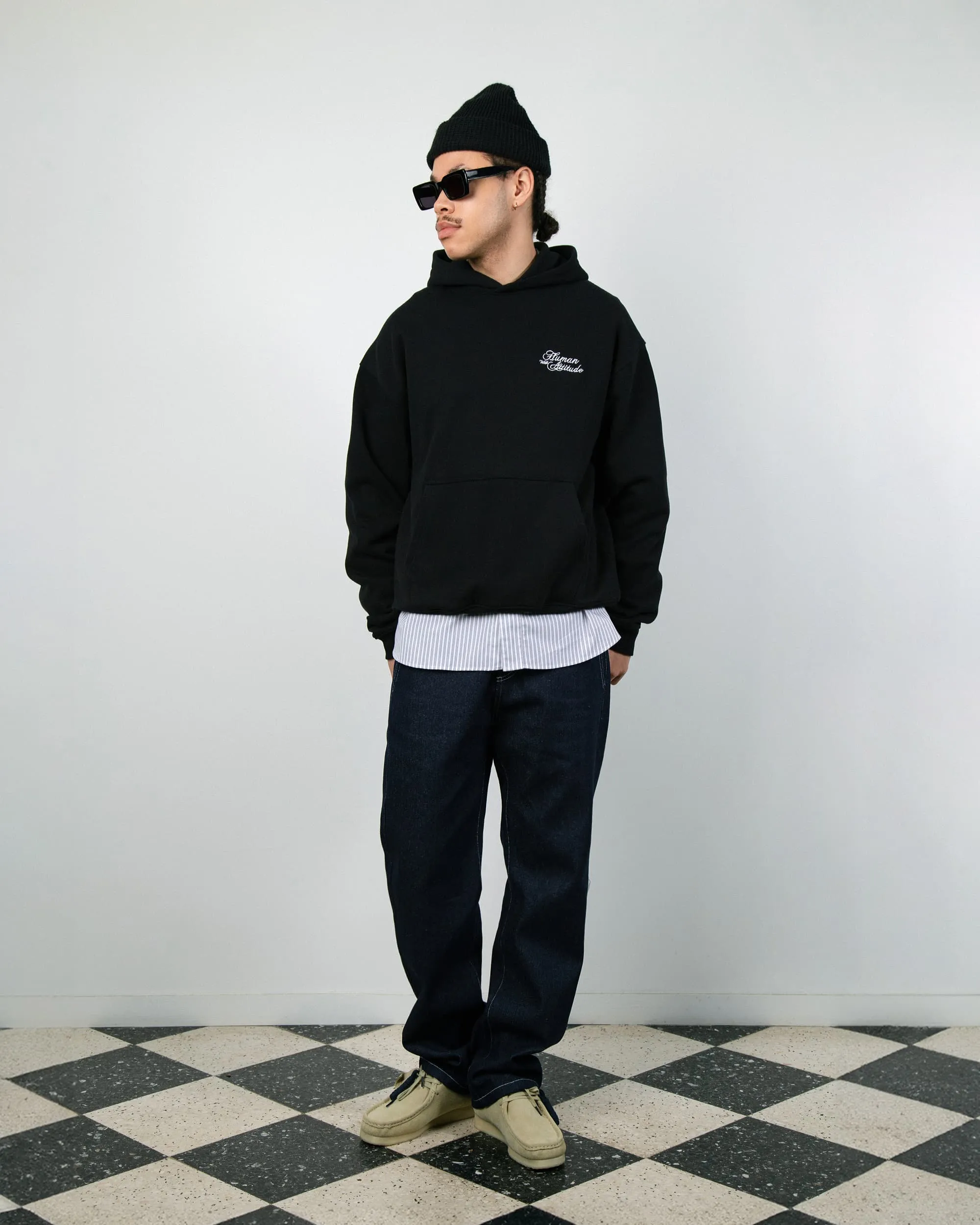 Monogram Hoodie Brodé - Black