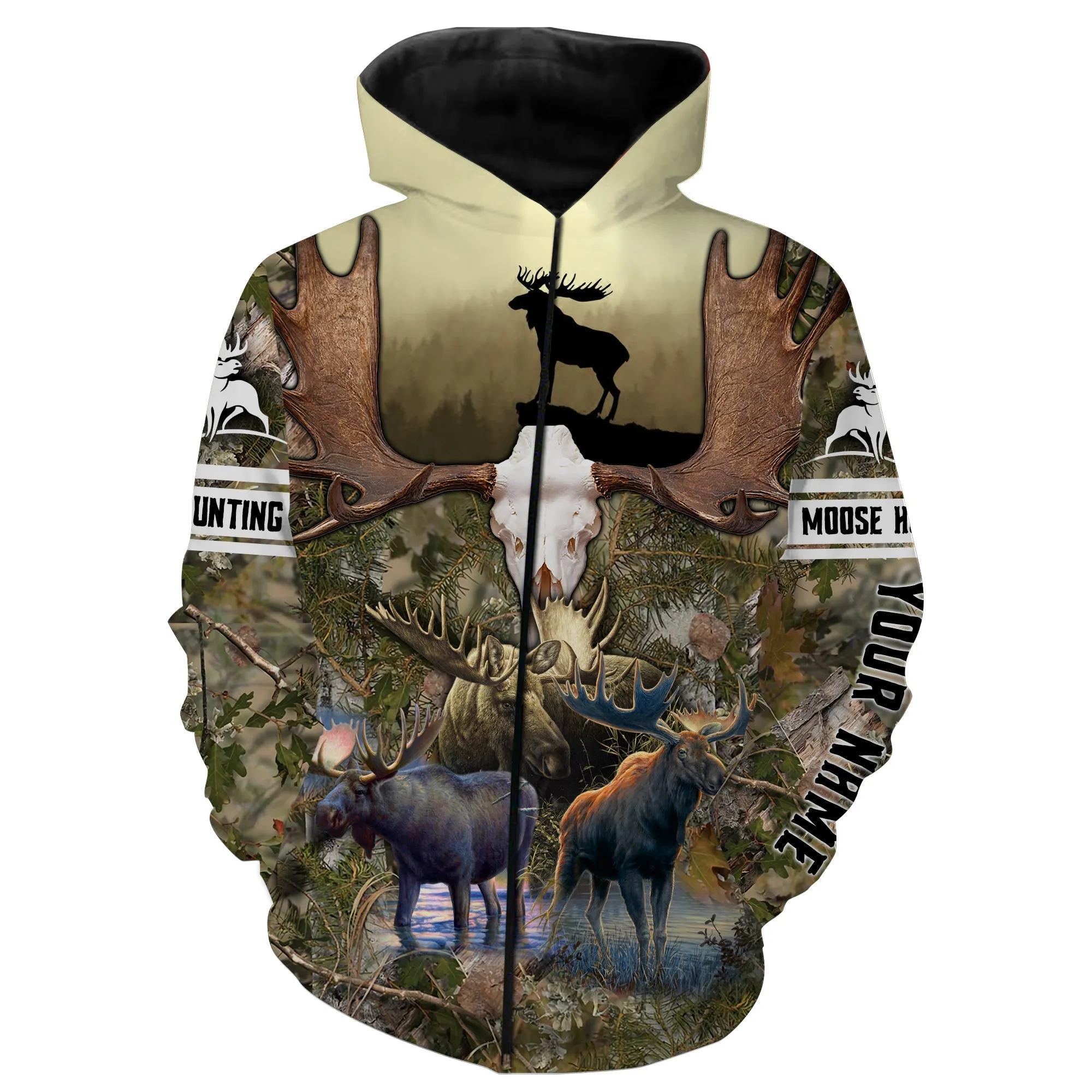 Moose Hunting 3D Camouflage Shirts Buck Animal, Personalized Hunting Shirts