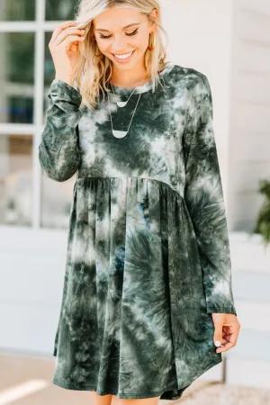 Most Important Olive Green Tie Dye Dress