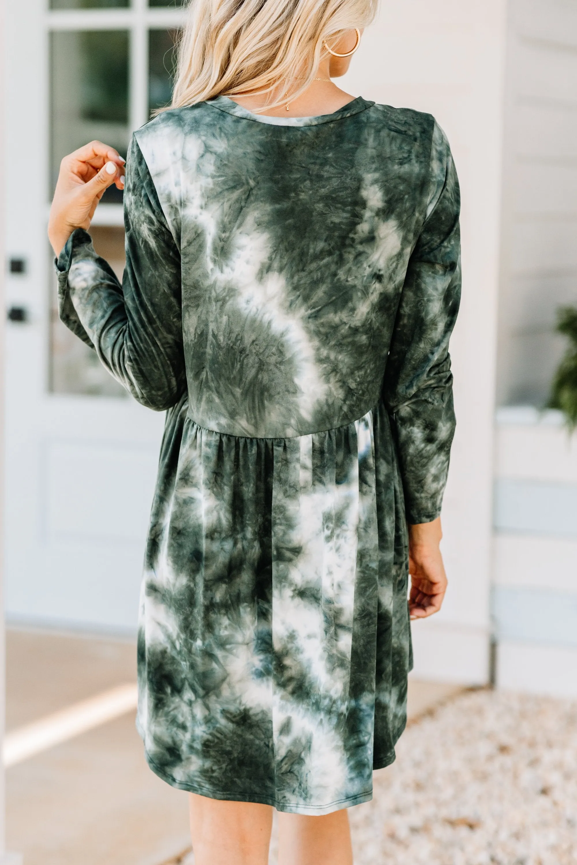Most Important Olive Green Tie Dye Dress