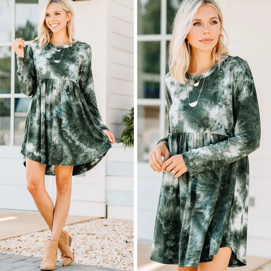 Most Important Olive Green Tie Dye Dress