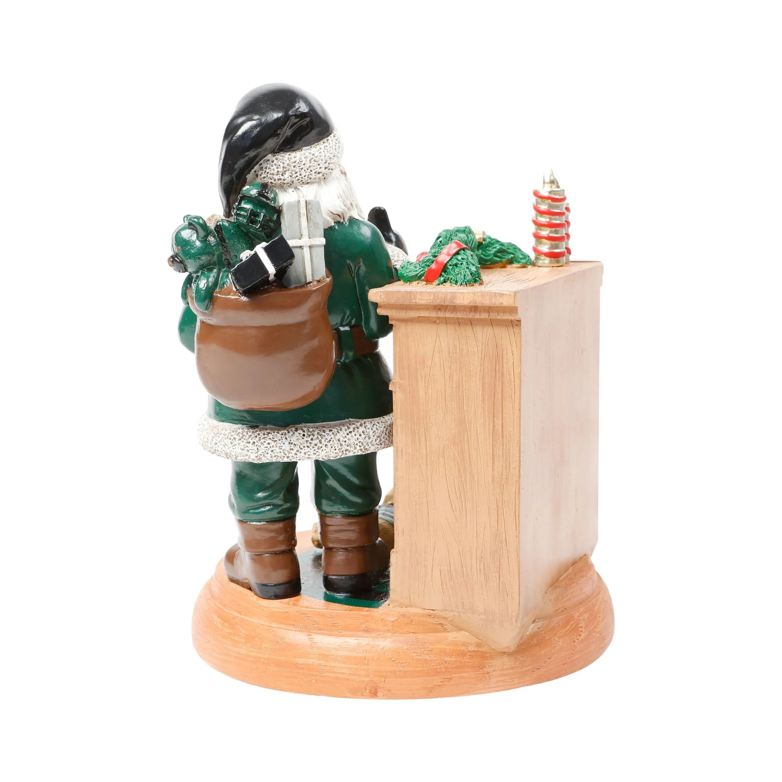 New York Jets NFL Santa Fireplace Figurine