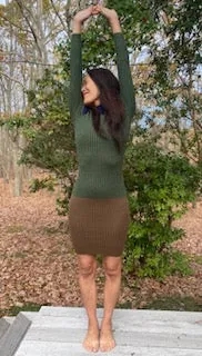 Nonna jewel dress in roots colorblock