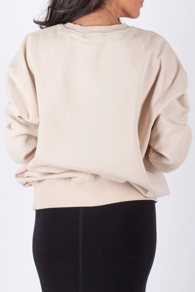 OVERSIZED CREWNECK SWEATSHIRT (BEIGE)