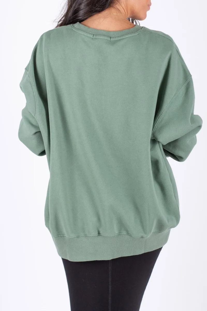 OVERSIZED CREWNECK SWEATSHIRT (GREEN)