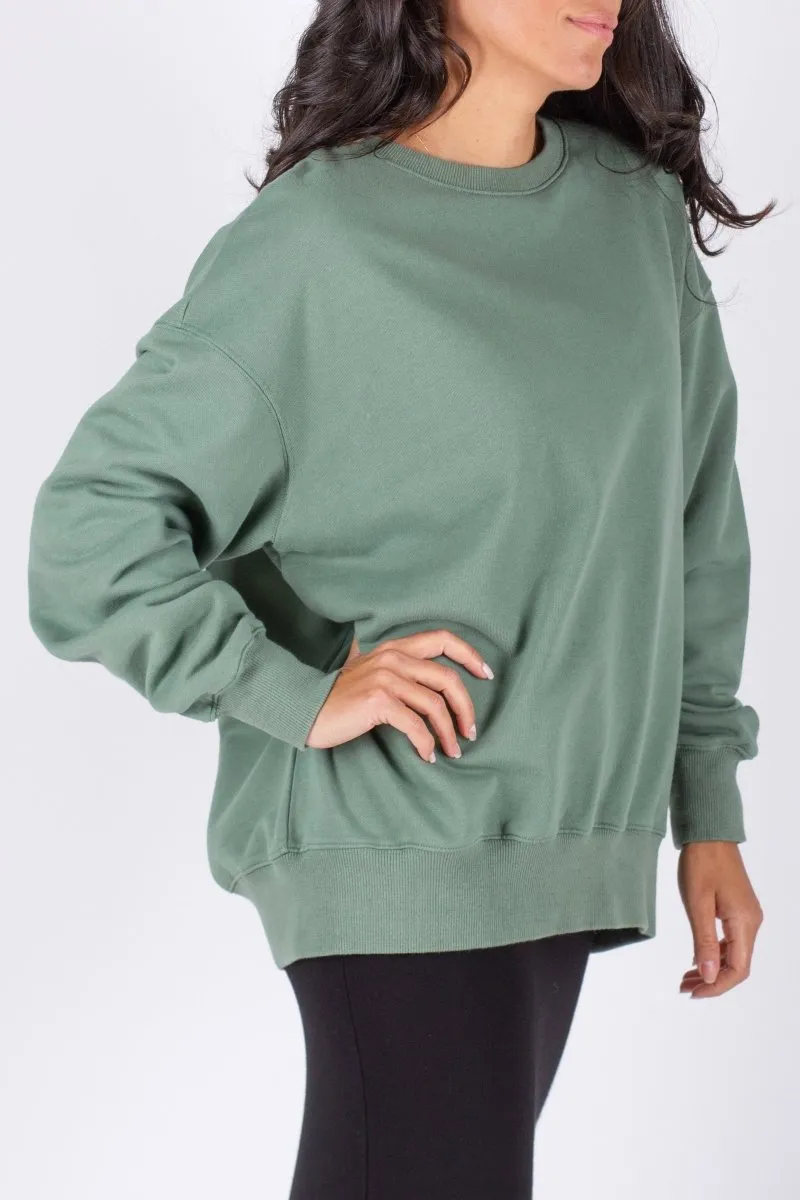 OVERSIZED CREWNECK SWEATSHIRT (GREEN)