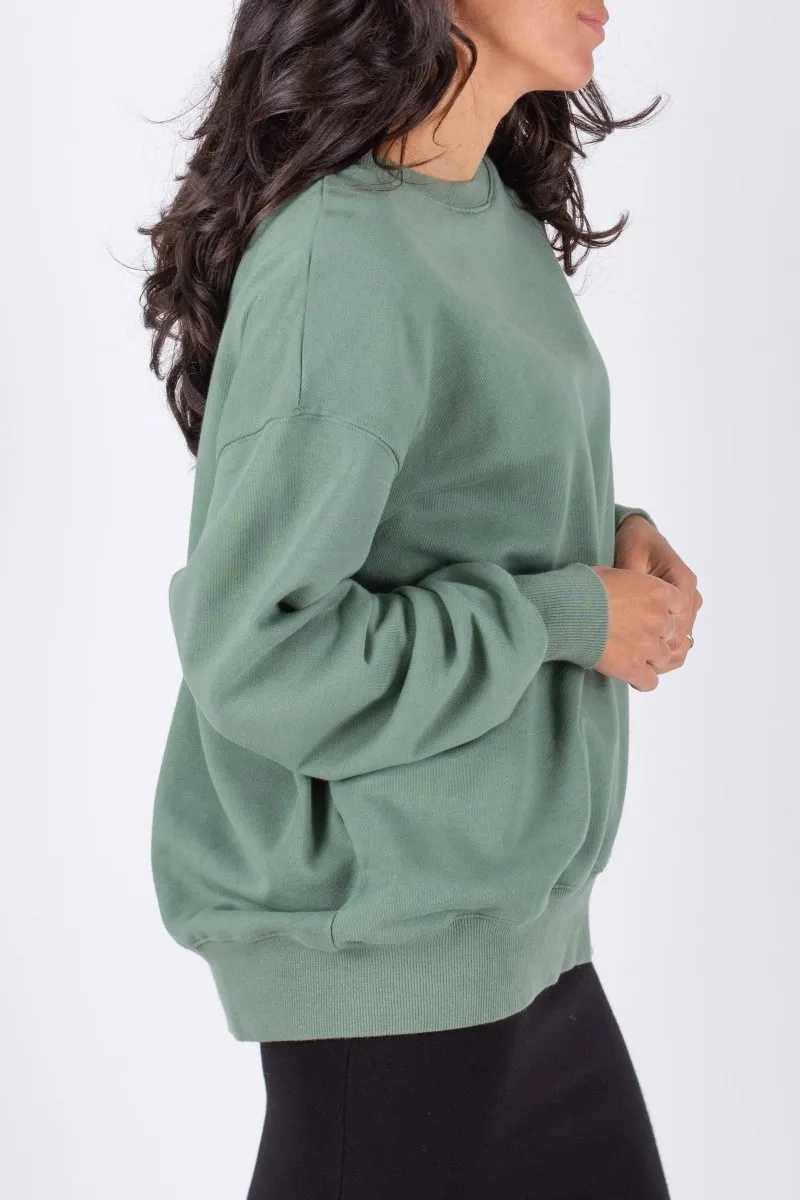 OVERSIZED CREWNECK SWEATSHIRT (GREEN)