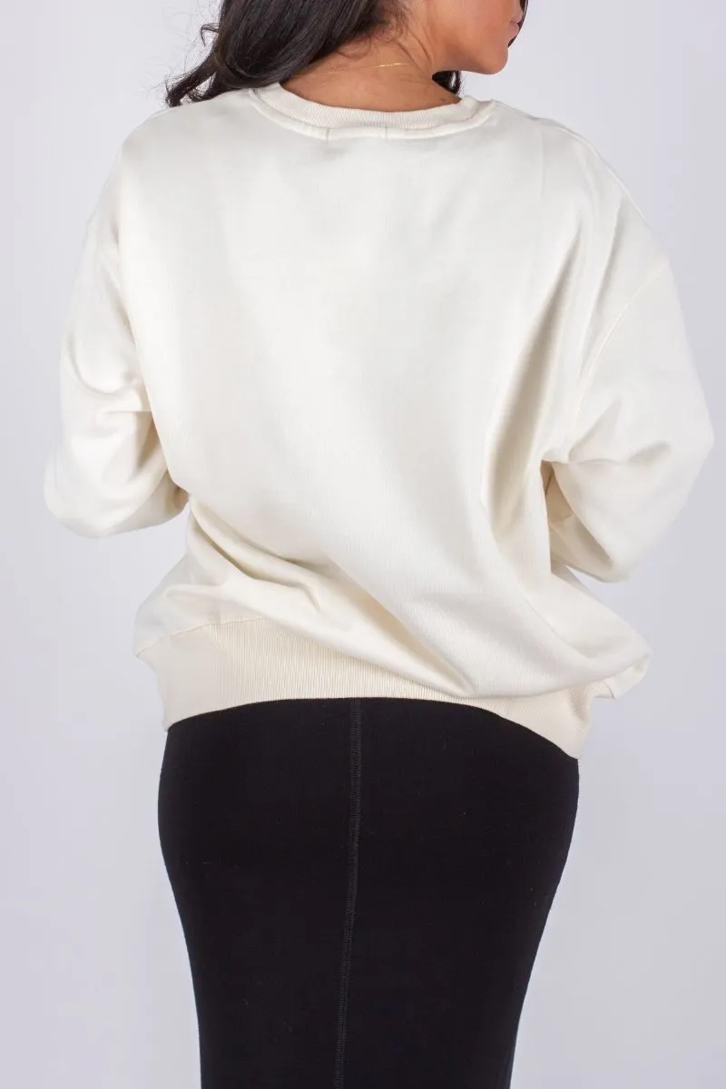 OVERSIZED CREWNECK SWEATSHIRT (IVORY)