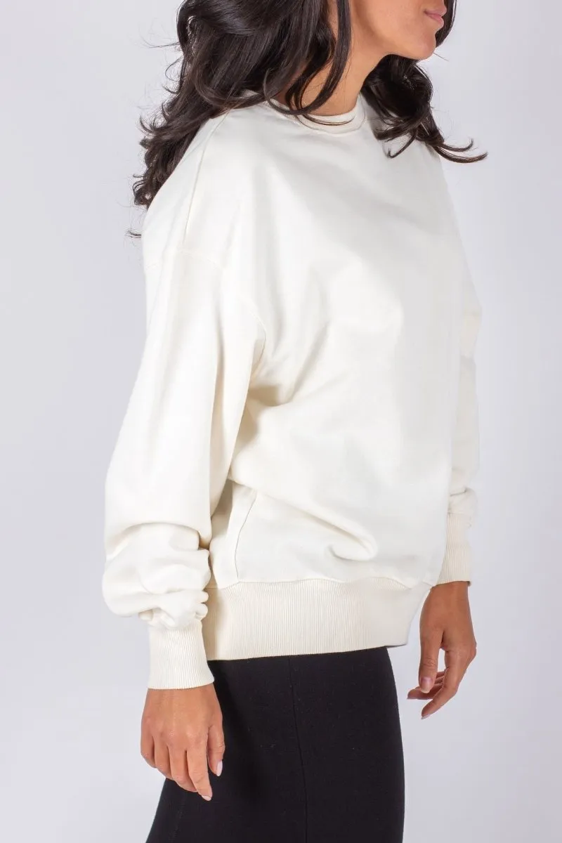 OVERSIZED CREWNECK SWEATSHIRT (IVORY)