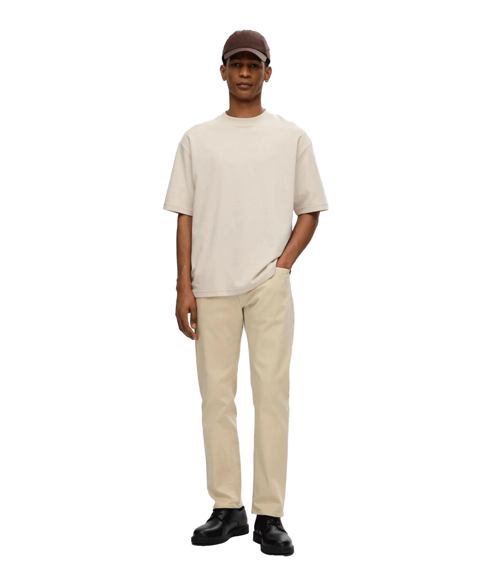 Oversized Short Sleeve T-Shirt - Cream