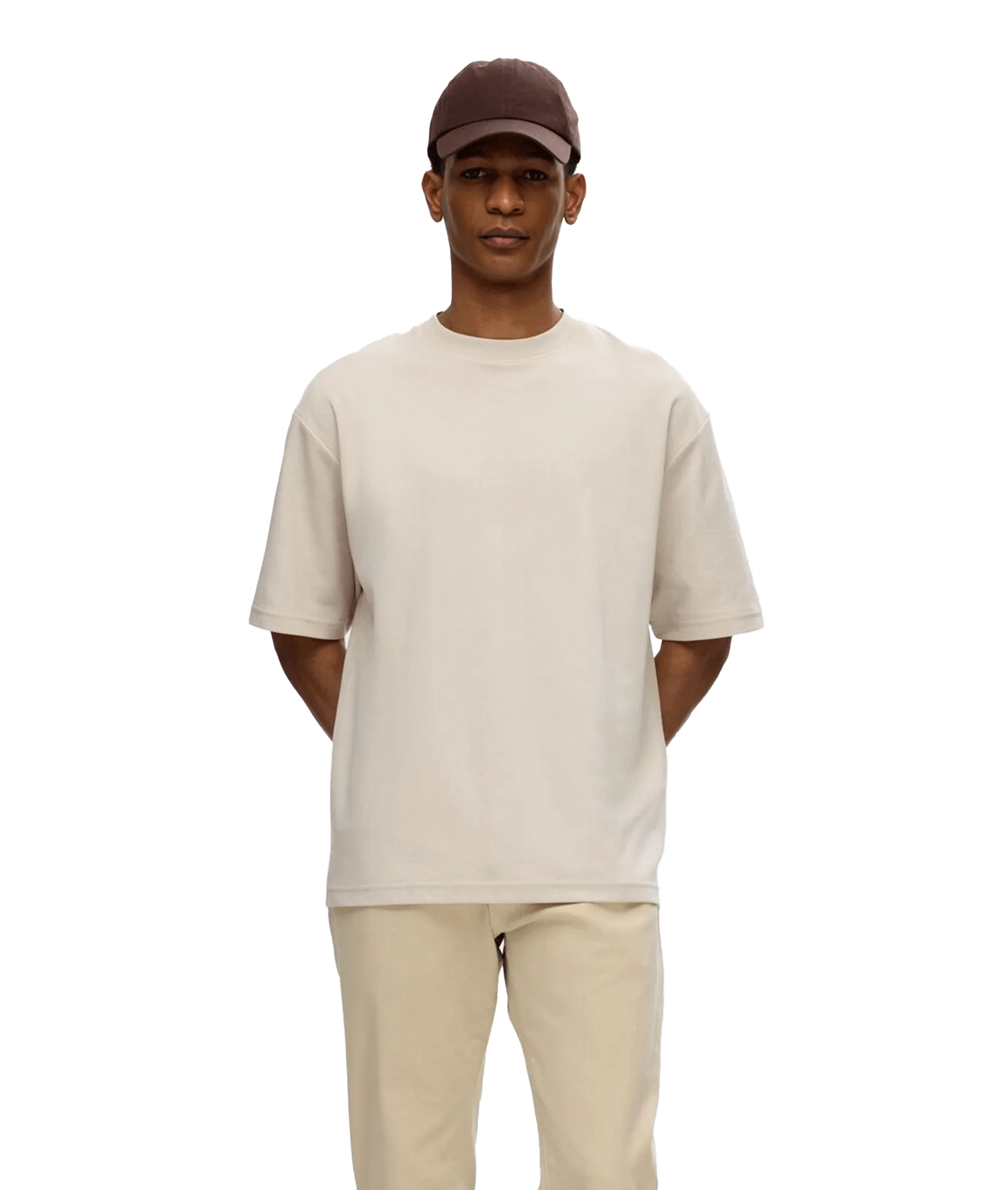 Oversized Short Sleeve T-Shirt - Cream