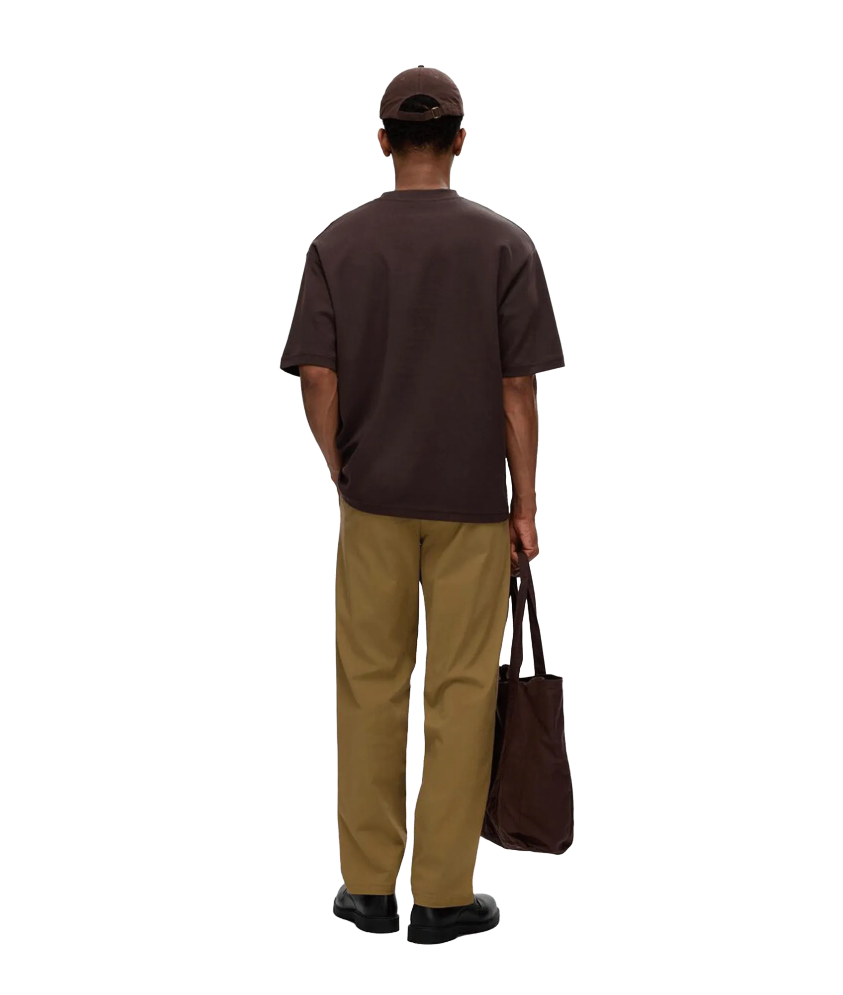 Oversized Short-sleeved T-shirt - Brown