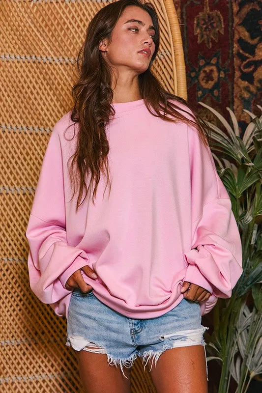 Oversized Solid Super Soft Scuba Sweatshirt