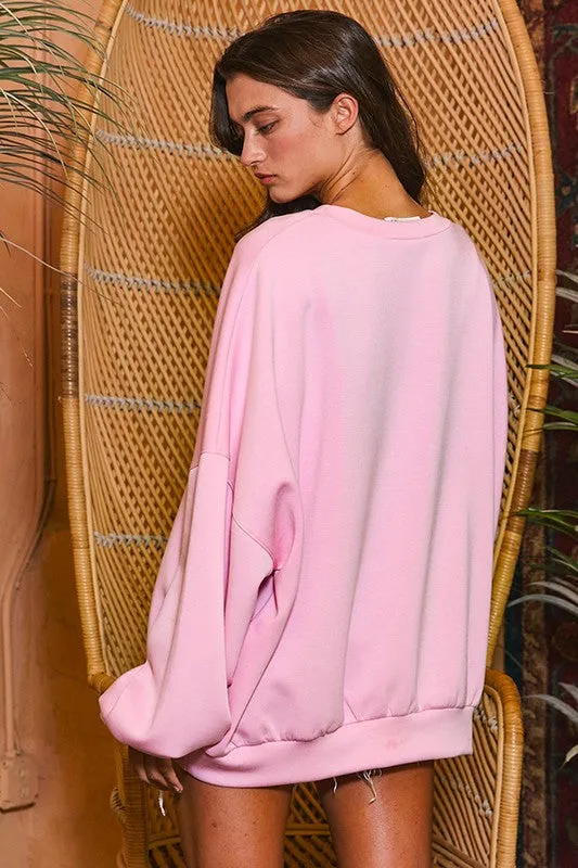 Oversized Solid Super Soft Scuba Sweatshirt