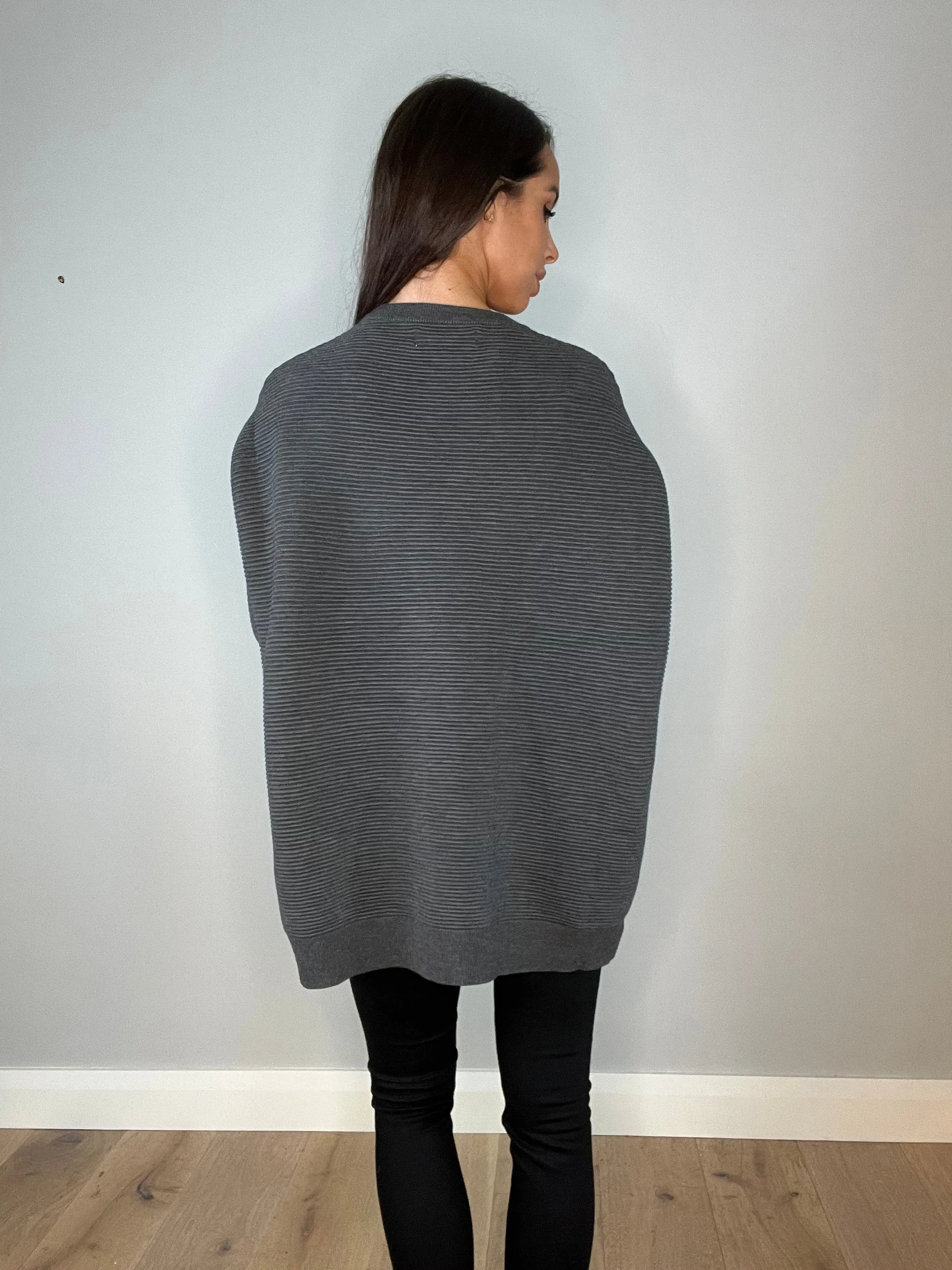 Paisie Cape Jumper in Charcoal Grey
