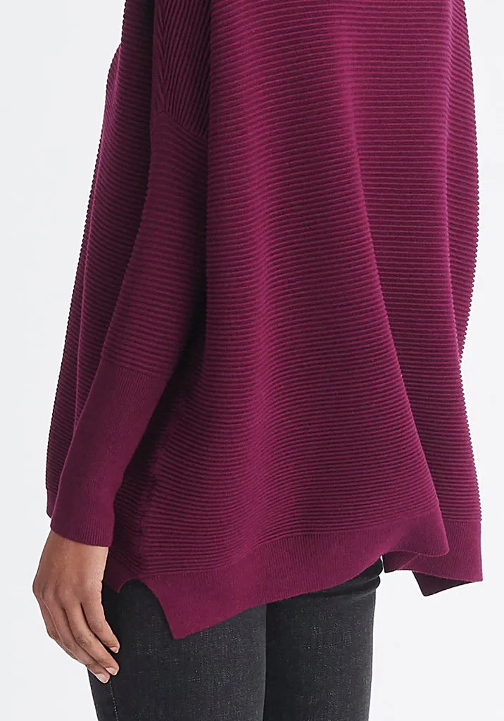 Paisie Cape Jumper in Plum