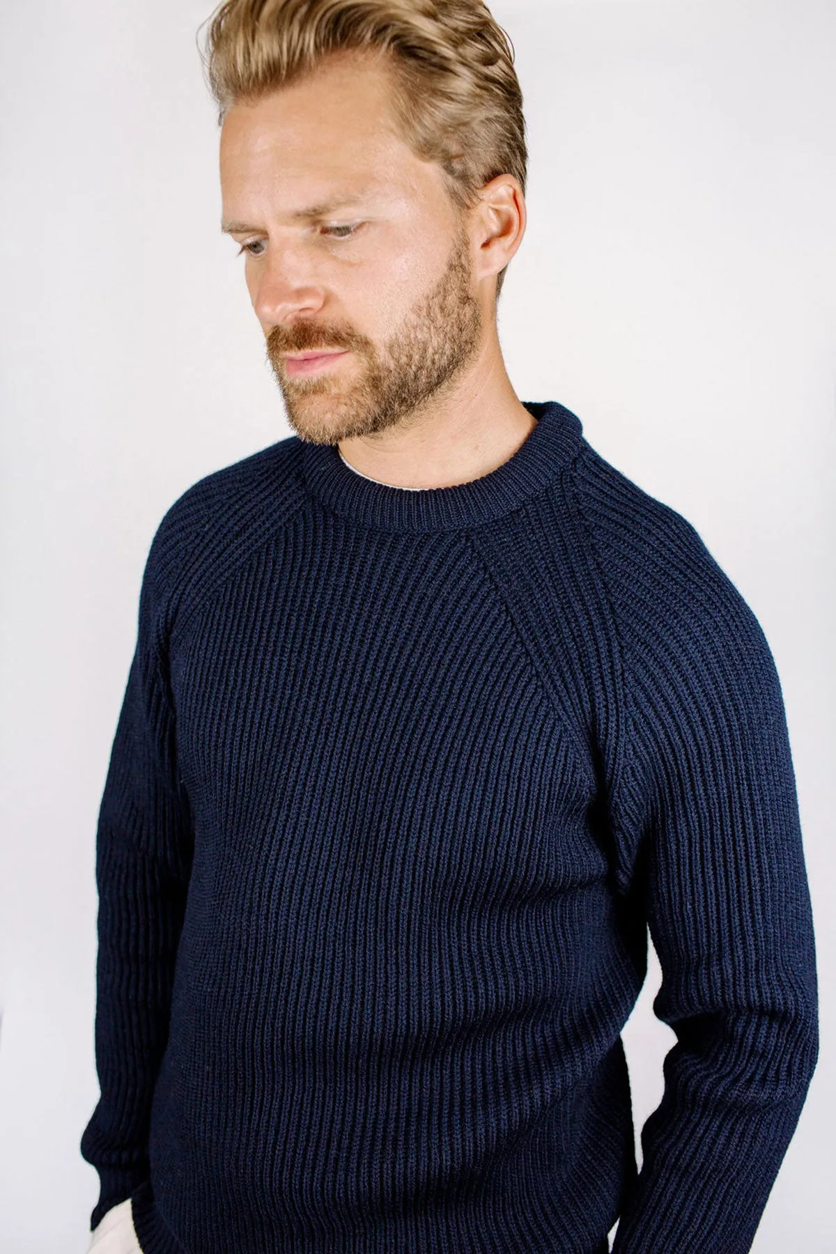 Peregrine - Ford Crew Jumper in Navy