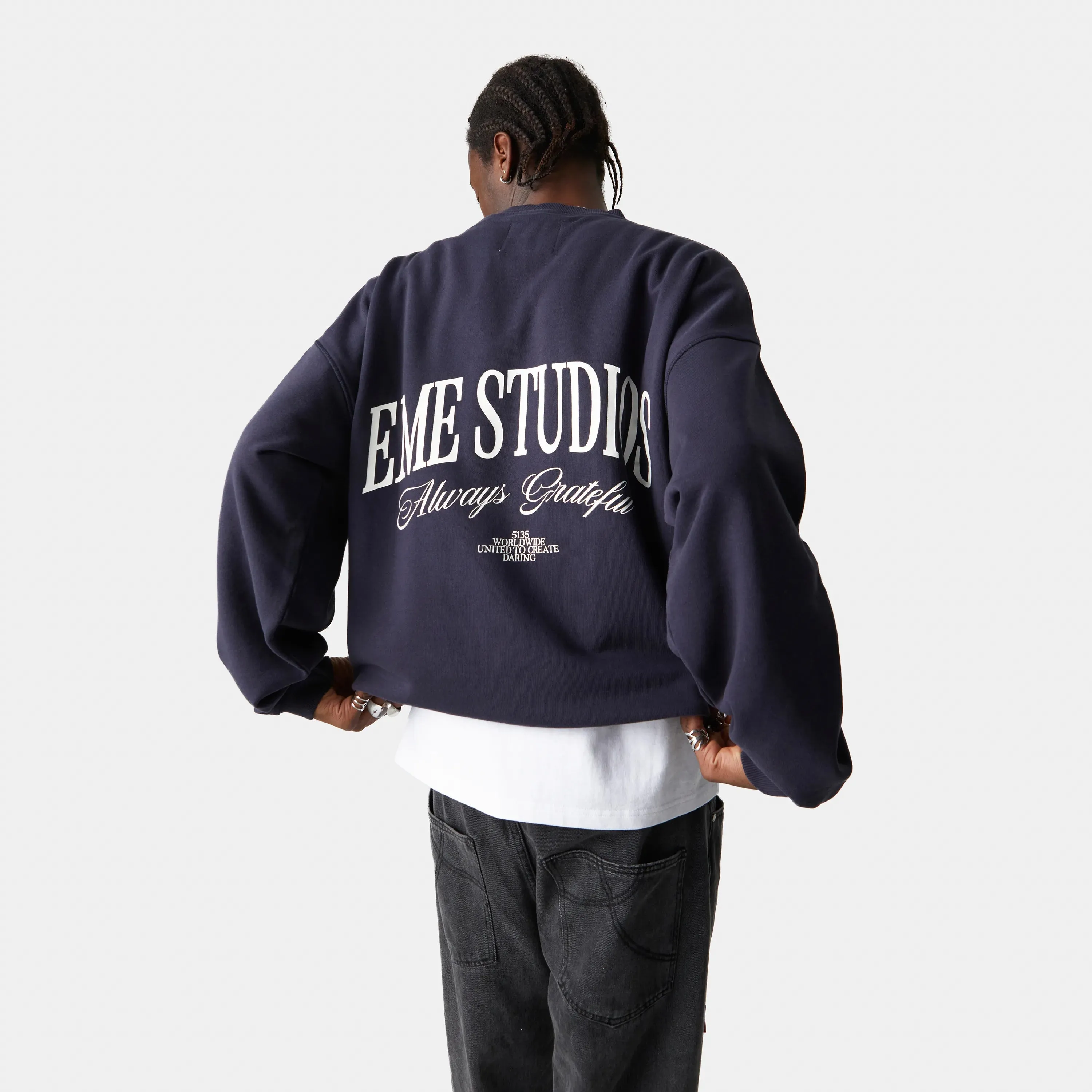 Phantom Navy Oversized Mockneck