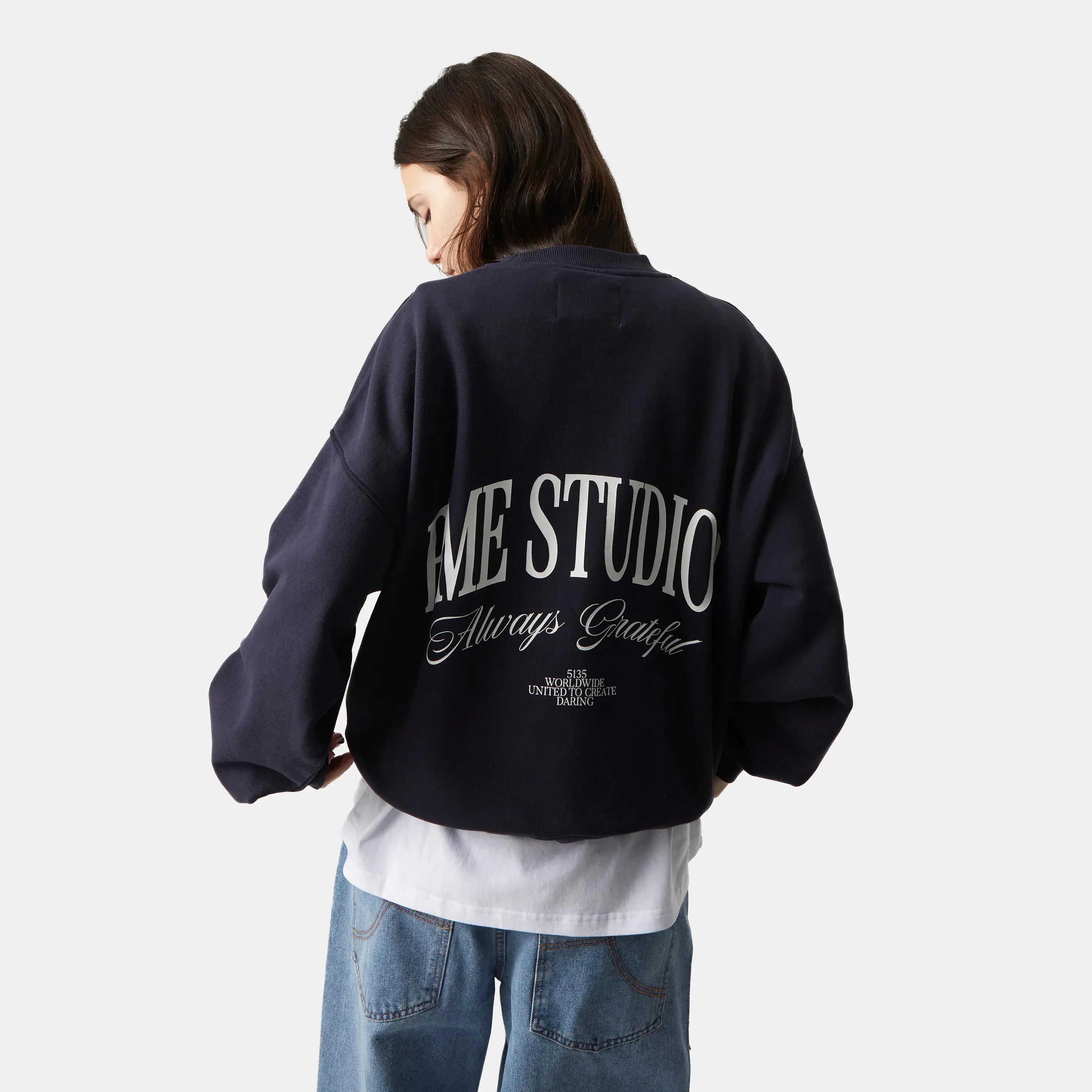Phantom Navy Oversized Mockneck