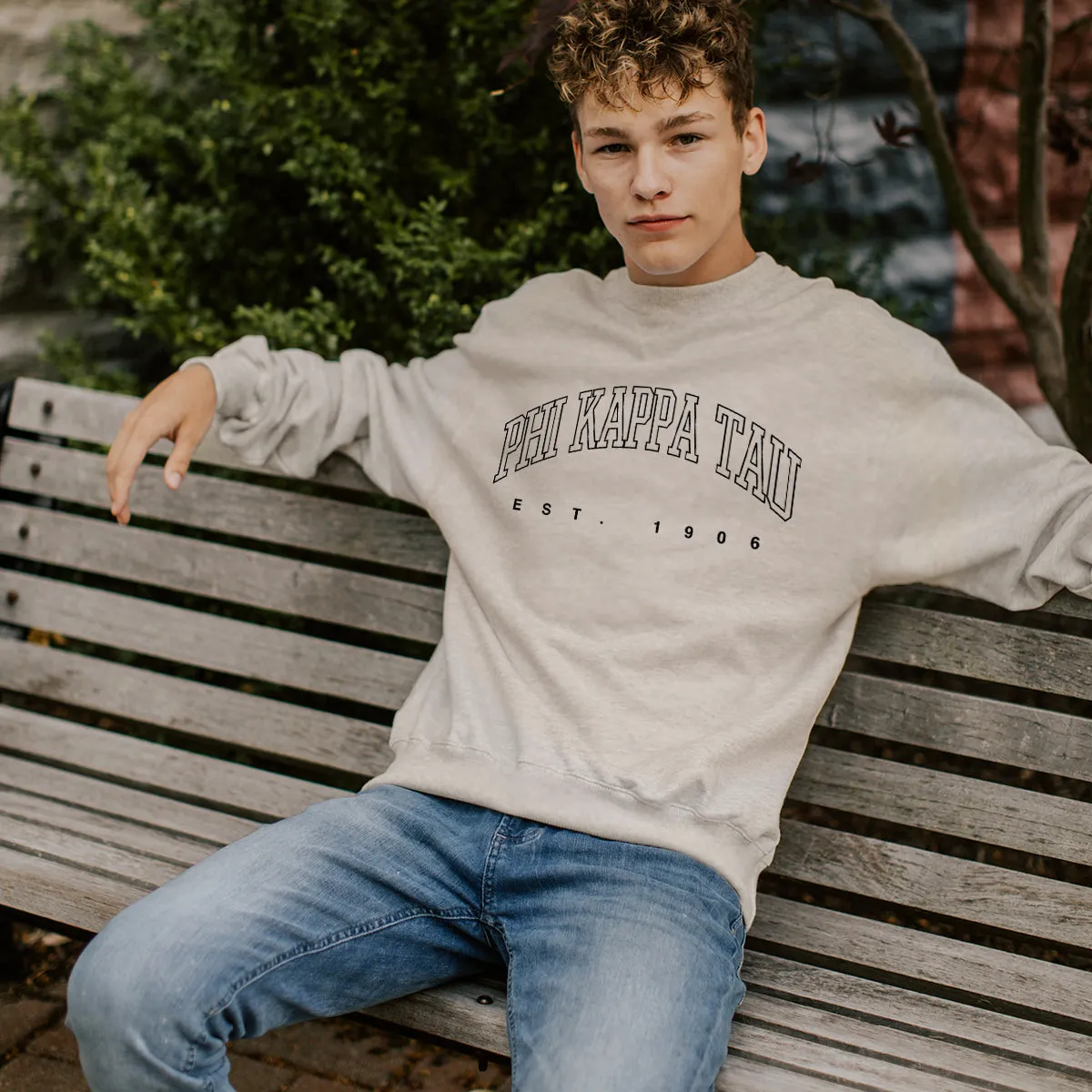 Phi Tau Classic Neutral Crewneck
