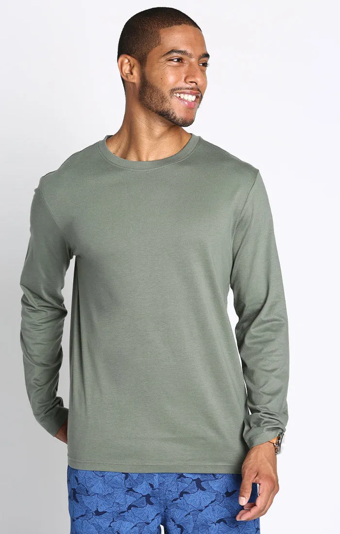 Pima Cotton Long Sleeve Crewneck