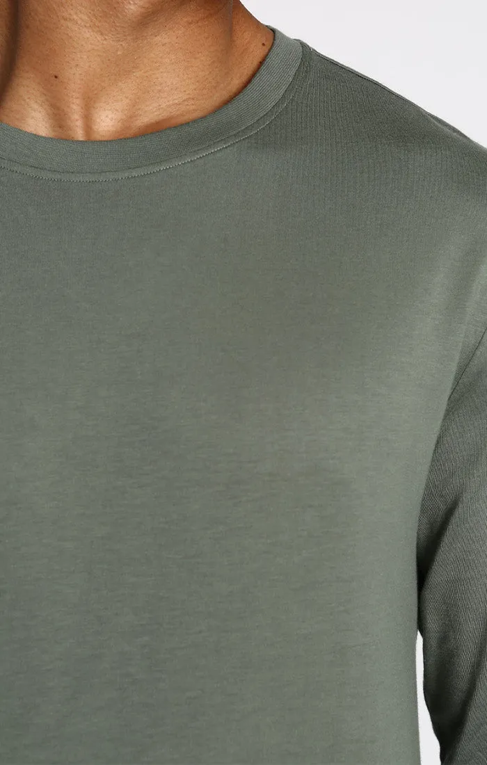 Pima Cotton Long Sleeve Crewneck