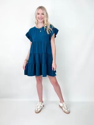 Polly - Ruffled Sleeve Tiered Dress