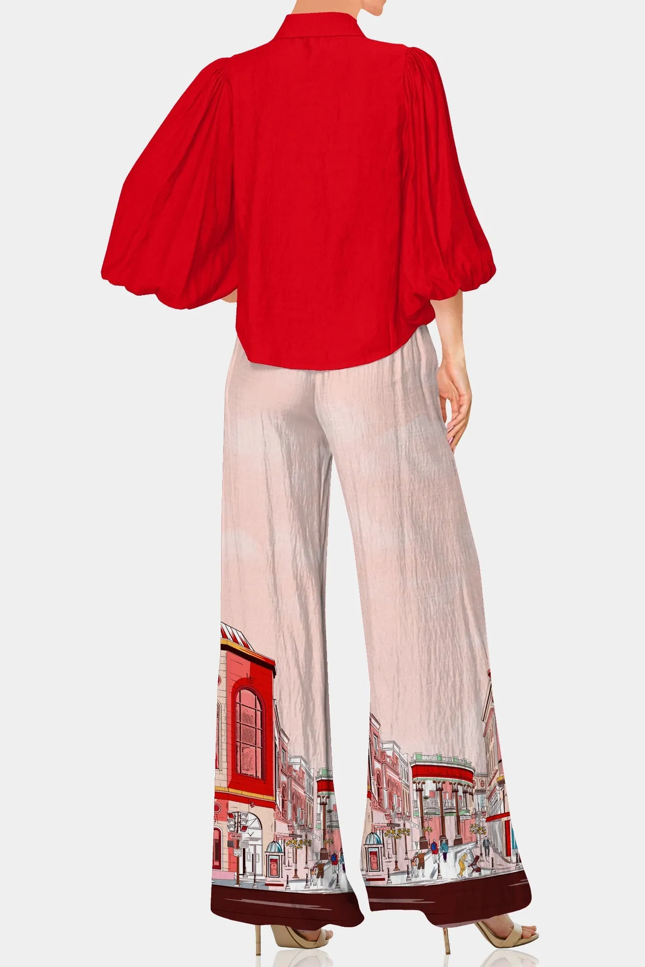 Rodeo Drive Print Straight Pants