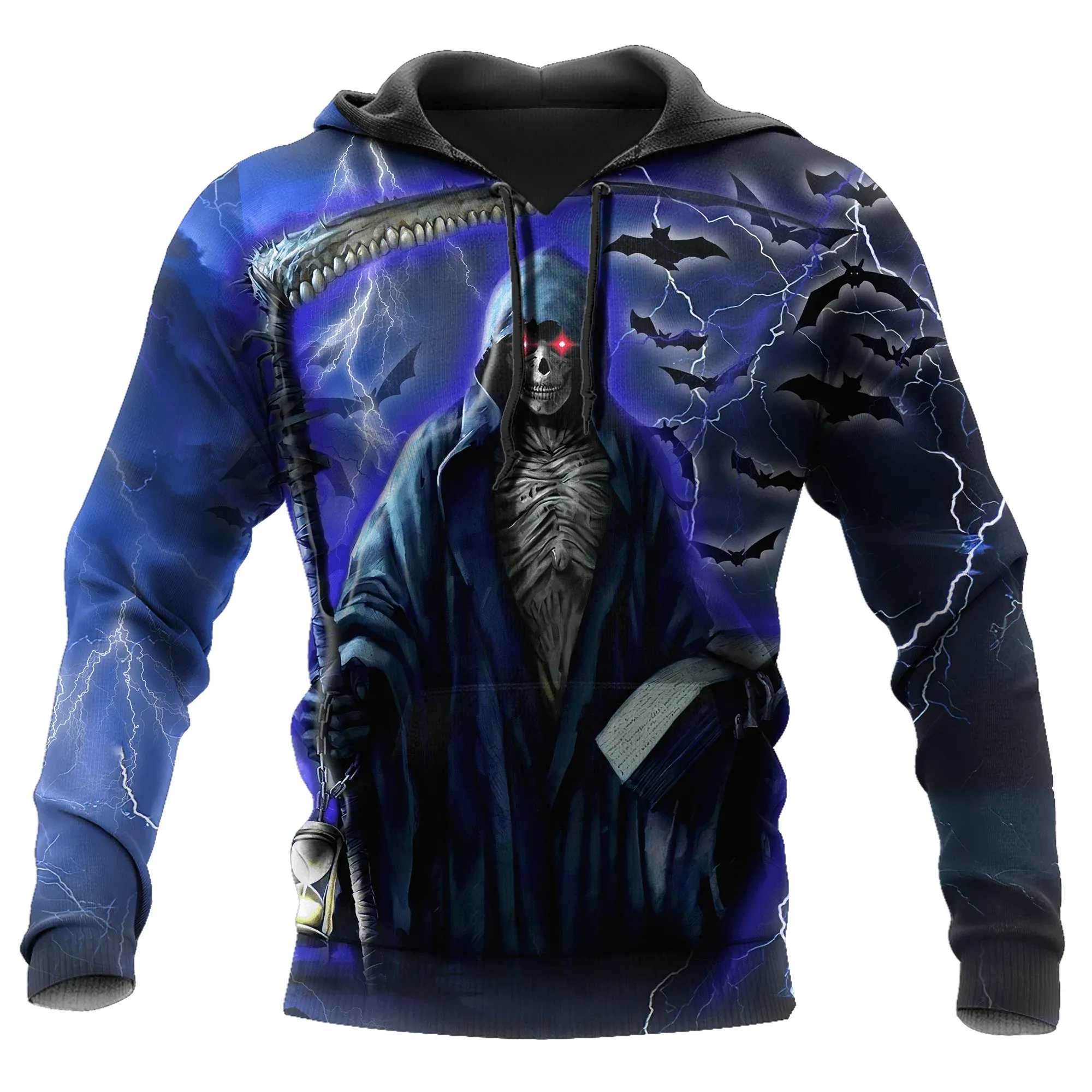 Skull With Death Scythe Unisex 3D Hoodie