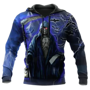 Skull With Death Scythe Unisex 3D Hoodie
