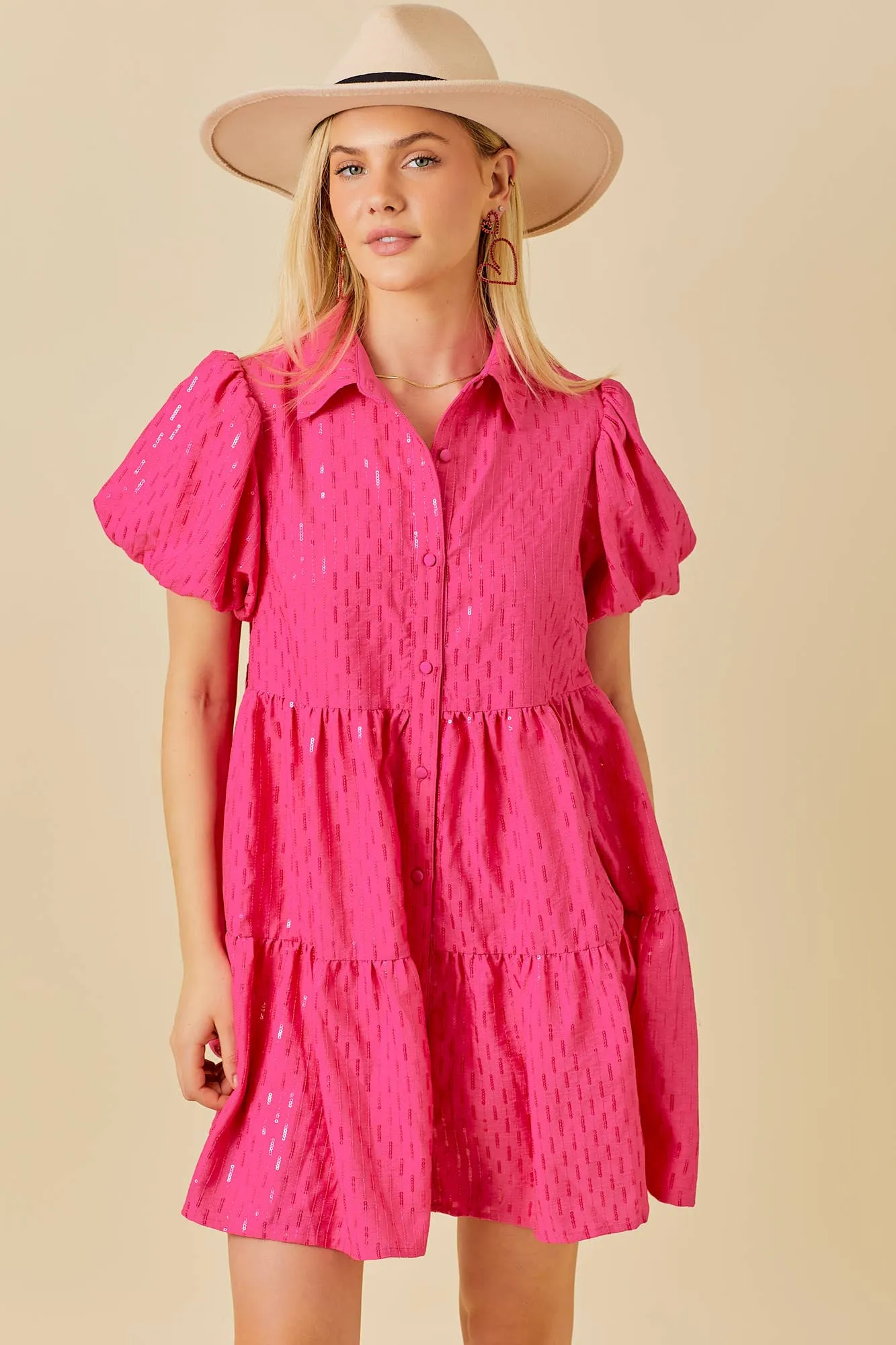 Sparkle Sequin Babydoll Dress