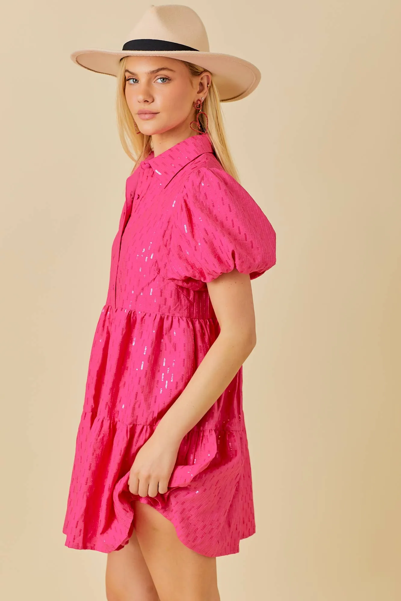 Sparkle Sequin Babydoll Dress
