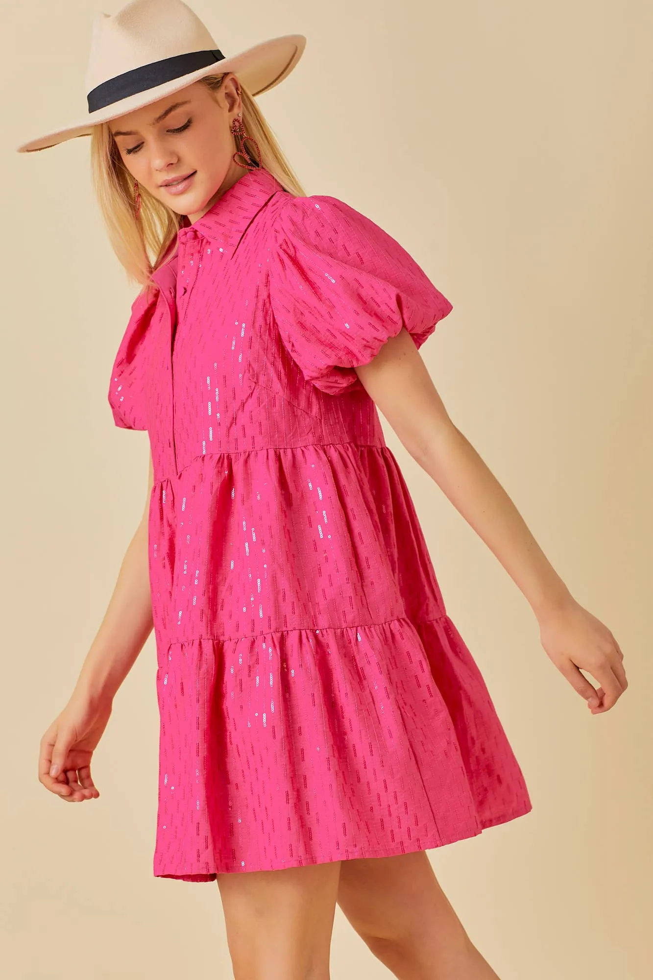 Sparkle Sequin Babydoll Dress
