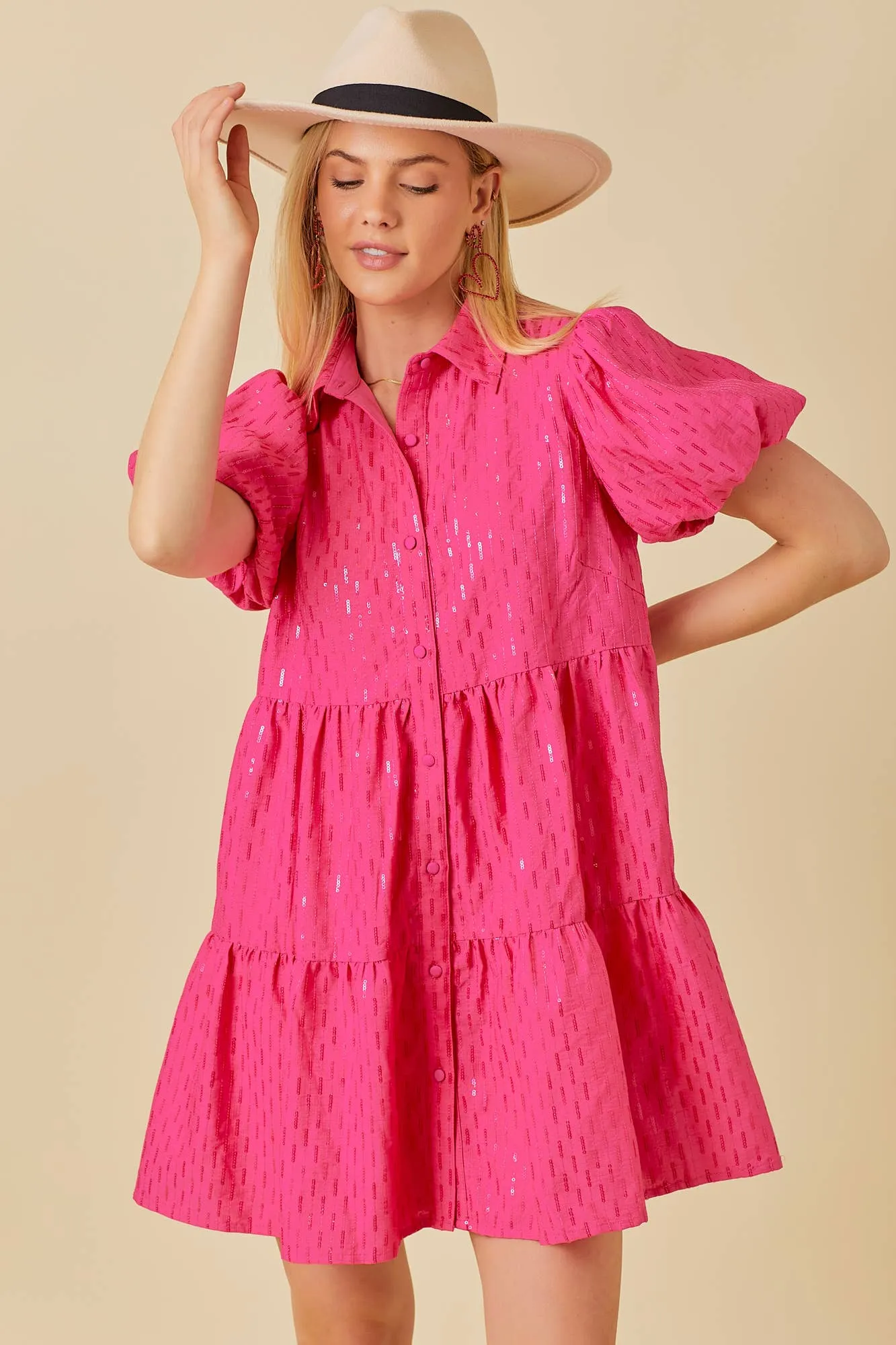 Sparkle Sequin Babydoll Dress