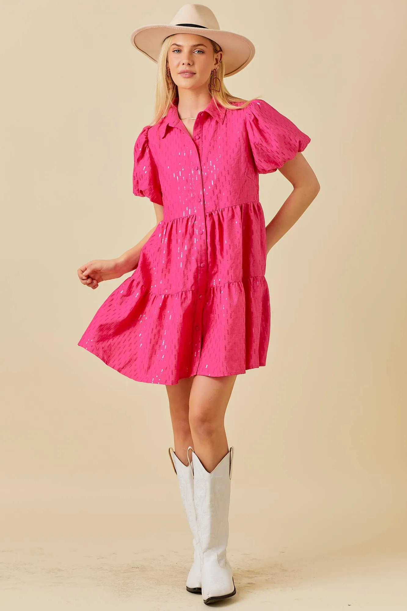 Sparkle Sequin Babydoll Dress