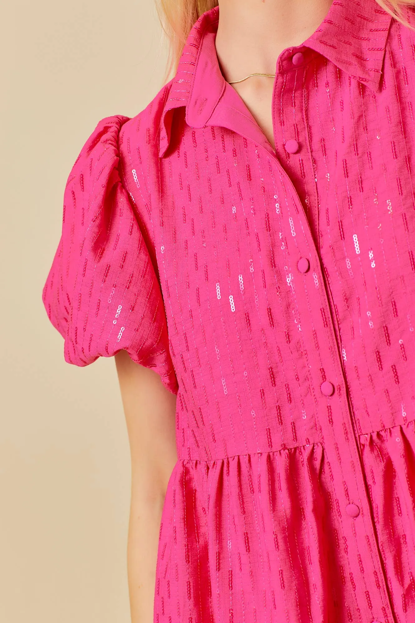 Sparkle Sequin Babydoll Dress