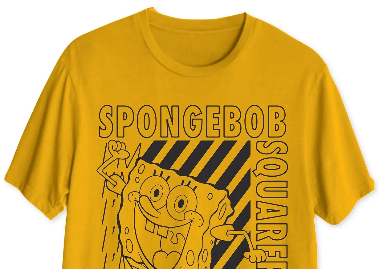 Spongebob I'm Ready Men's Graphic T-Shirt Gold Size Extra Large
