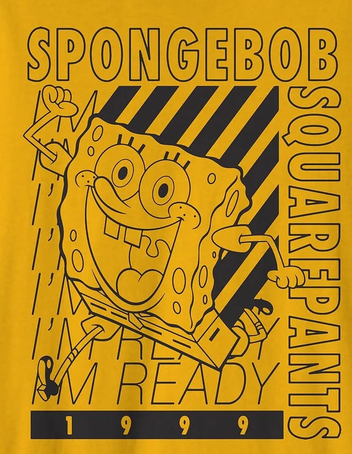 Spongebob I'm Ready Men's Graphic T-Shirt Gold Size Extra Large