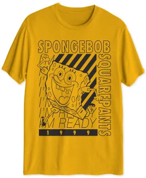 Spongebob I'm Ready Men's Graphic T-Shirt Gold Size Extra Large